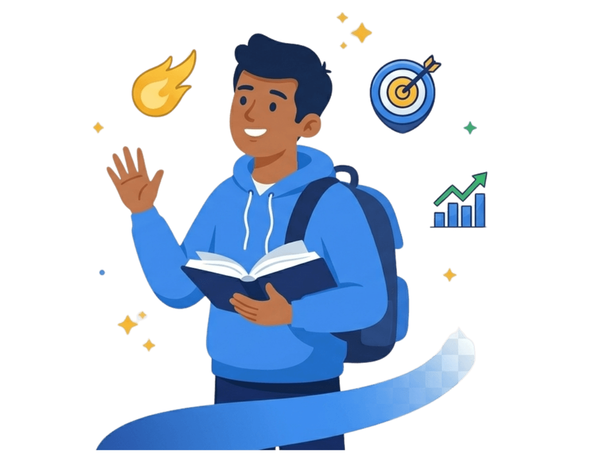 Student with book